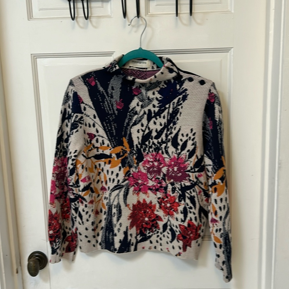 Aldo Martins x Anthropologie floral wool sweater